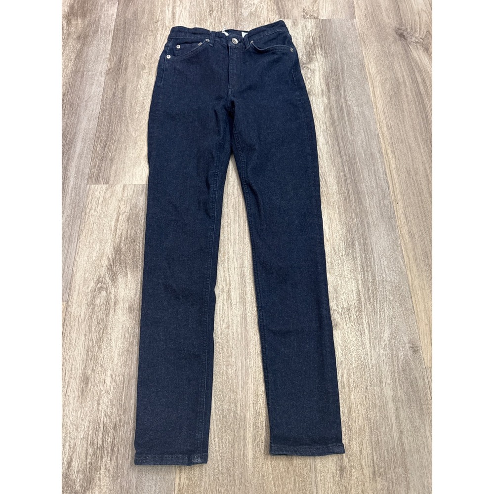 Rag & Bone Nina High-Rise Skinny Jeans Bright Rinse Dark Indigo Size 26